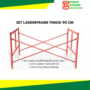 1 Set Scaffolding Ladder Frame 90 Ladderframe Tinggi 90 Cm