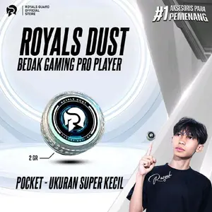 Royals Dust Bedak Gaming Mobile Premium x Rasyah Rasyid UKURAN MINI made with Nano-Technology solusi dari bedak tabur yang bikin berantakan