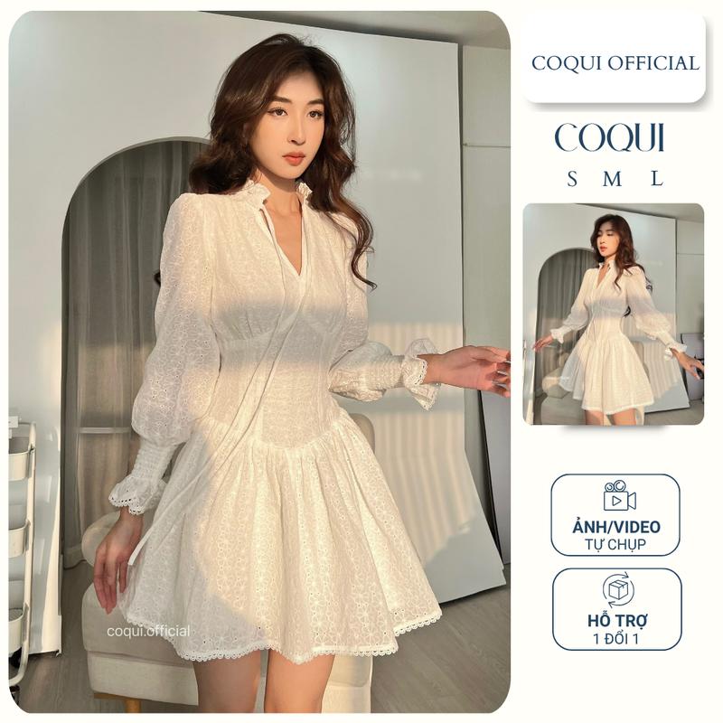 Váy trắng tiểu thư dự tiệc Camellliaa Dress - COQUI