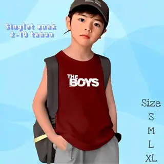 Kaos Lekbong Anak Cowok/Cewek Unisex Singlet 2-10 Tahun Trendy Ideal Perempuan Laki-Laki daily 6-7 tahun baju anak  skena