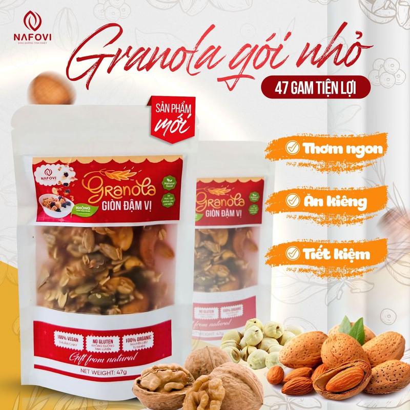 Granola Ăn Sáng Gói Nhỏ – Nhiều Hạt, Giòn Thơm, Tiện Lợi| Healthy – Eat Clean