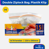 Gambar HEBAT Ziplock Bag Plastik Klip Makanan Double Zip Food Grade BPA Free Freezer Microwave Safe, 3 Ukuran dari Packbag trashbag Kota Tangerang 4 Tokopedia