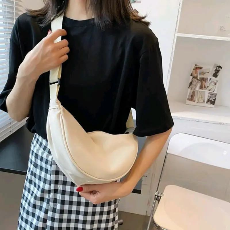 Tas selempang canvas / Kanvas mini Sling bag pria dan Wanita unisex simpel sikle 1