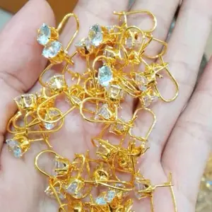 Anting desi Titanium wanita permata cantik elegan