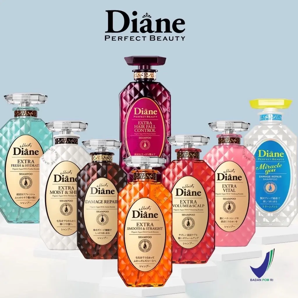 ￼MOIST DIANE Shampoo & Conditioner Treatment Perfect Beauty Extra Miracle You 450ml Pump BPOM