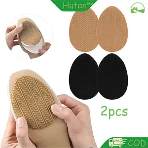 2pcs Outsole Karet Anti Slip Licin High Heel Sol Sepatu Insole Alas Luar Bantalan Hak Tinggi Sandal