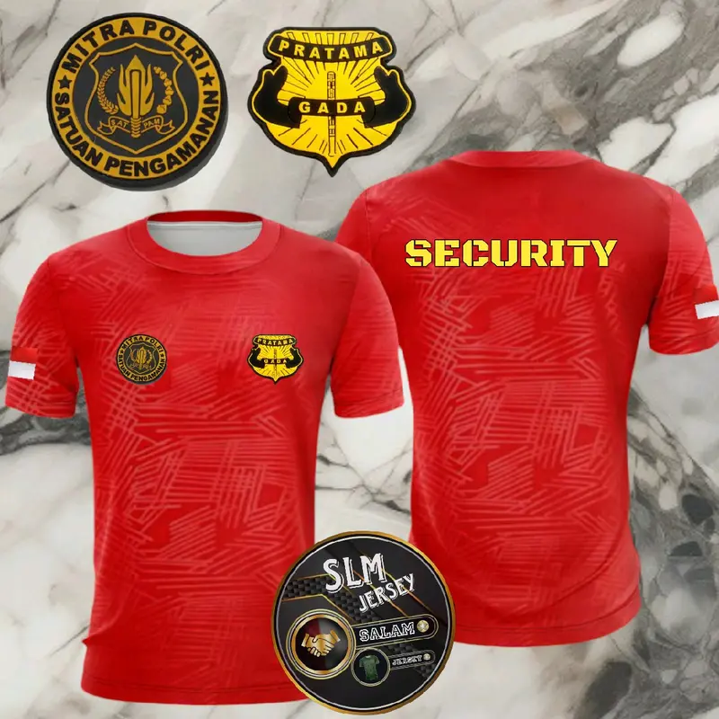 kaos drifit embose seccurity gadapratama terbaru sablon dtf bisa cod 1