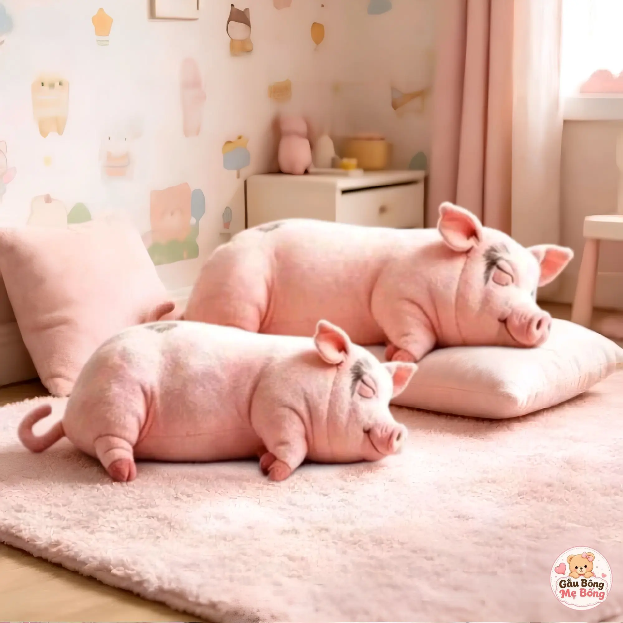 Gấu Bông hình con lợn( heo ) siêu dễ thương .Gấu Bông in 3d.quà tặng toy
