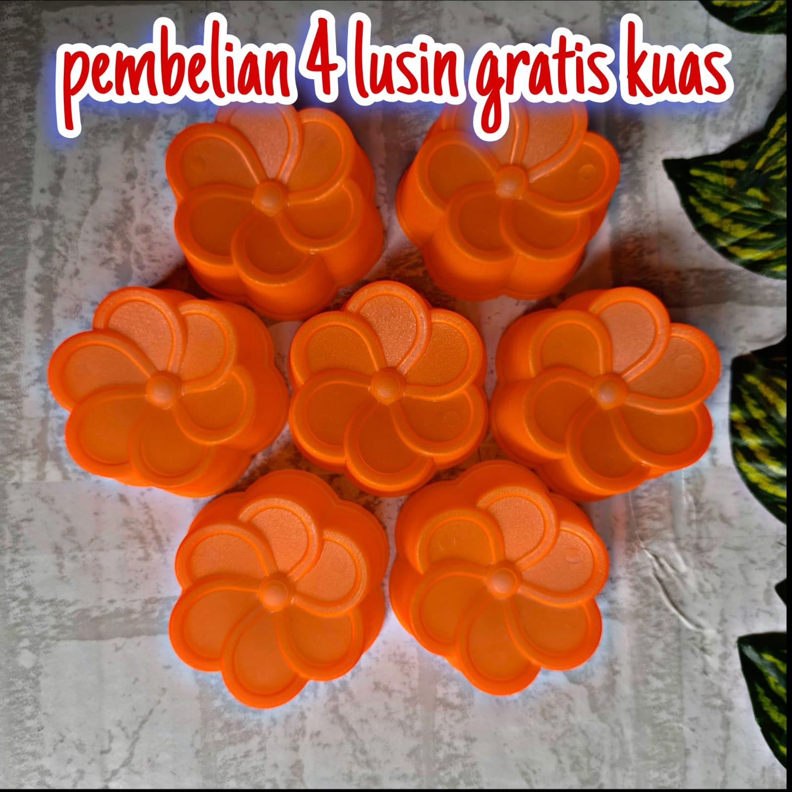 [ 36.pcs ] cetakan kue puding bentuk Bunga Jasmine diameter 7cm besar merk kh / cetakan puding