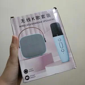 Speaker Karaoke Mini K1 Bluetooth Set Premium Mic K1 Lengkap Speaker Bluetooth Mikrofon Nirkabel Baterai Kuat 5000mAh Membran Bergetar 57mm Eliminasi Akustik Audio Hi-Res Nirkabel Kompatibel Semua Ponsel