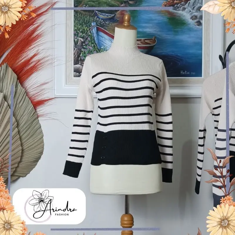 Baju Wanita Sweater Rajut Knit Top Long Sleeve Import Handini Fashion 4