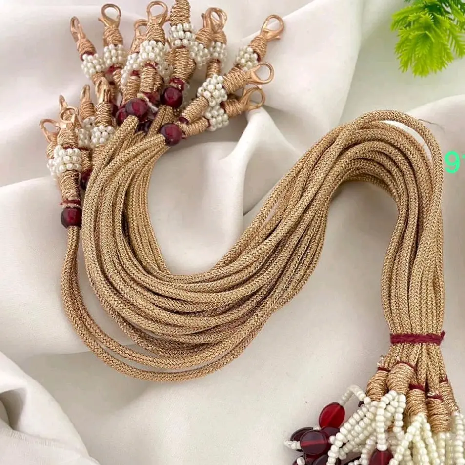 Gold, ROSEGOLD and Silver Rope for chain in beads and thread work