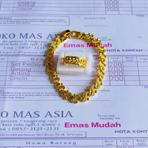 Set perhiasan wanita mas muda terbaru free surat