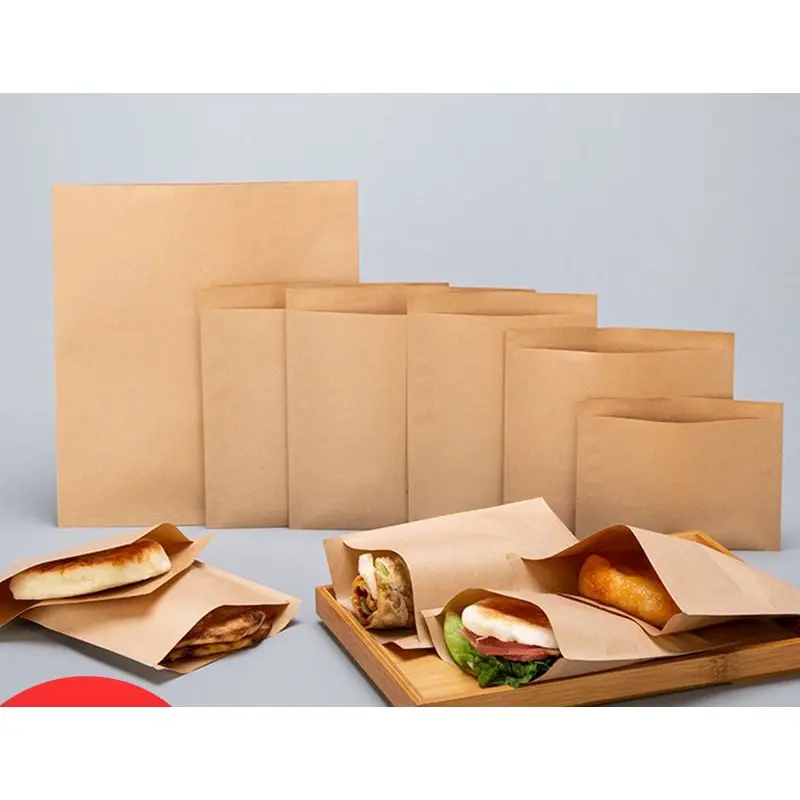 100pcs 13x13cm kertas donut laminasi kertas kue roti gorengan burger paper bag kantong kemasan kue 0
