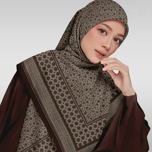 Diyera Hijab Persegi Motif Syar'i 130x130 Dan 115x115 Voal Sublime Premium Lembut Nyaman