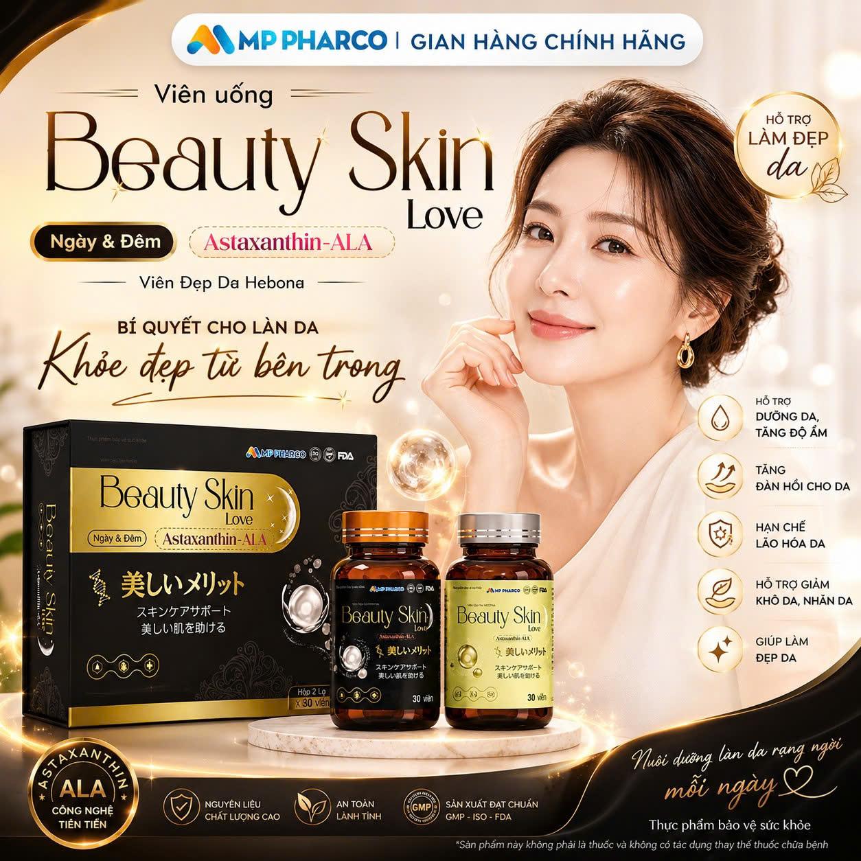 3 Combo hỗ trợ Nám (TPBVSK Hoàn Xuân B.V 60 viên và TPBVSK Vitamin C Pluzz hộp 60 viên & TPBVSK VIÊN ĐẸP DA HEBONA BEAUTY SKIN LOVE 60 viên) Hỗ trợ làm sáng da ,hỗ trợ chăm sóc da nám(MP02g)