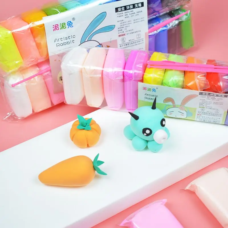 JS 1 PACK MAINAN POLYMER CLAY / SOFT CLAY 12 WARNA WARNI SUPERLIGHT CLAY Alat Anak Buah Toys KP 1