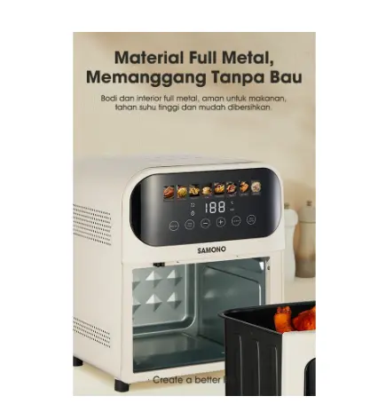 Air Fryer Samono SW-AFW65 Digital Touchscreen Transparan 6,5 Liter Low Watt 2