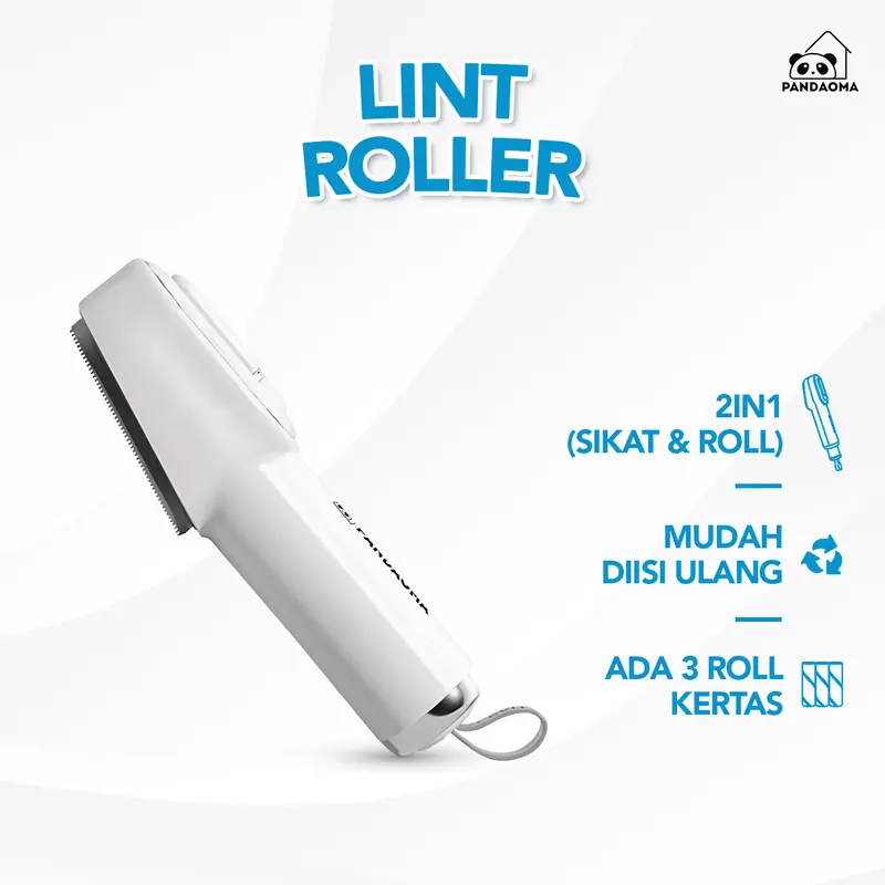 Pandaoma Lint Roller 2in1 Pembersih Bulu Kucing Penghilang Debu Pembersih Bulu Anjing