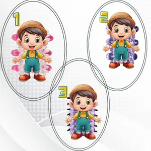 Sticker Lucu kartun Animasi 3D berbagai model Termurah