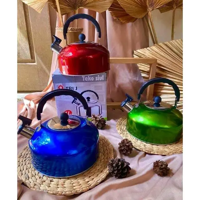 teko siul 4 liter warna teko siul pemanas air Kitchenware kattle stainless Steel Alat 3