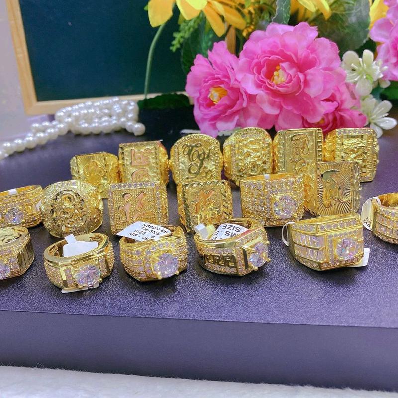 Nhẫn nam xi mạ 24 truyền thống trang sức phụ kiện nam 794 trang sức phụ kiện xi mạ 18 24 dành cho nam