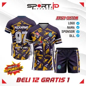 Jersey Olahraga Royal Thunder Purple Gold Edition – Jersey Custom Sport Premium untuk Futsal, Sepak Bola, Voli, Basket dan Berbagai Cabang Olahraga”