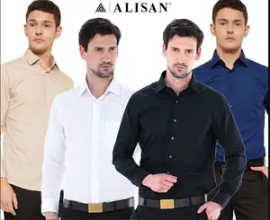 Kemeja ALISAN Polos Lengan Panjang  PROMO - Katun  Kerja Formal Santai  Nyaman Casual BIRU MUDA > ABU >HITAM>PUTIH> MAROON> - size.- M , L, XL ,XXL - Pria Slim Fit