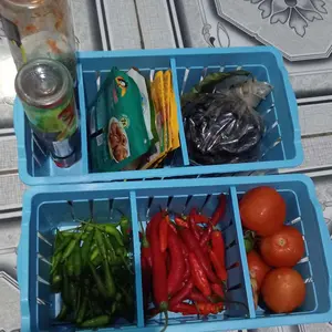 Rak Plastik Pratisi 3 Sekat / Storage Box / Keranjang Penyimpanan ATK Sabun Bumbu Kosmetik Serbaguna