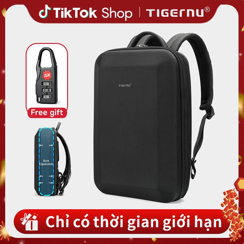  Ba lô nam doanh nhân Tigernu 15,6 inch Có Thể Mở Rộng Chống thấm nước Túi đựng máy tính xách tay Thiết kế vỏ cứng Chống trộm Thích hợp cho thanh thiếu niên T-B9152 