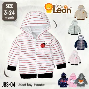 Jaket Anak Bayi Jaket Kupluk Bayi Resleting BABY LEON Jaket Anak Bayi Balita Baju Bayi JBS-04 Jaket Bayi Newborn