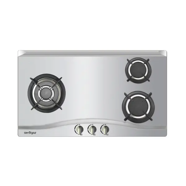 Aerogaz 90cm Stainless Steel Hob with 3 Burner AZ-333SF