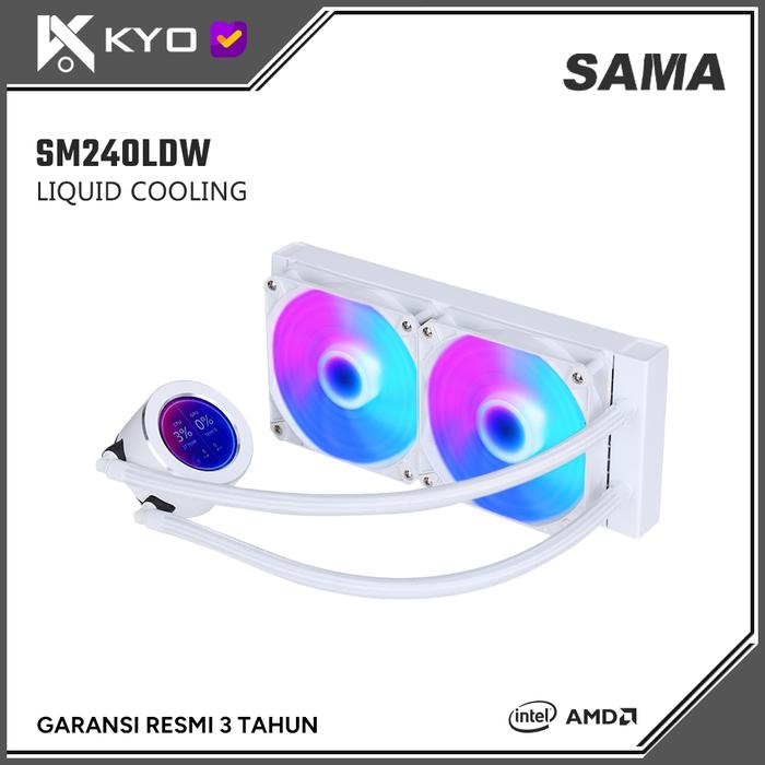 Gambar KYO SAMA SM240LDW ARGB AIO Liquid Cooling LCD DISPLAY AIO 240mm dari KYO Indonesia_NEW Kota Administrasi Jakarta Utara Tokopedia