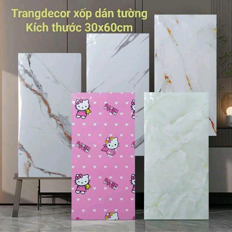 Combo 70 Tấm Xốp Dán Tường Miếng Dán Tường Có Keo Sẵn Kích Thước 60x30cm Phòng khách trước đa dạng chống khói miếng dán chống mốc phòng bếp vn phòng tắm tấm nhựa pvc tấm nhựa pvc miếng dán vn trắng-96cm. dán tường decor phòng,tấm dán tường pvc