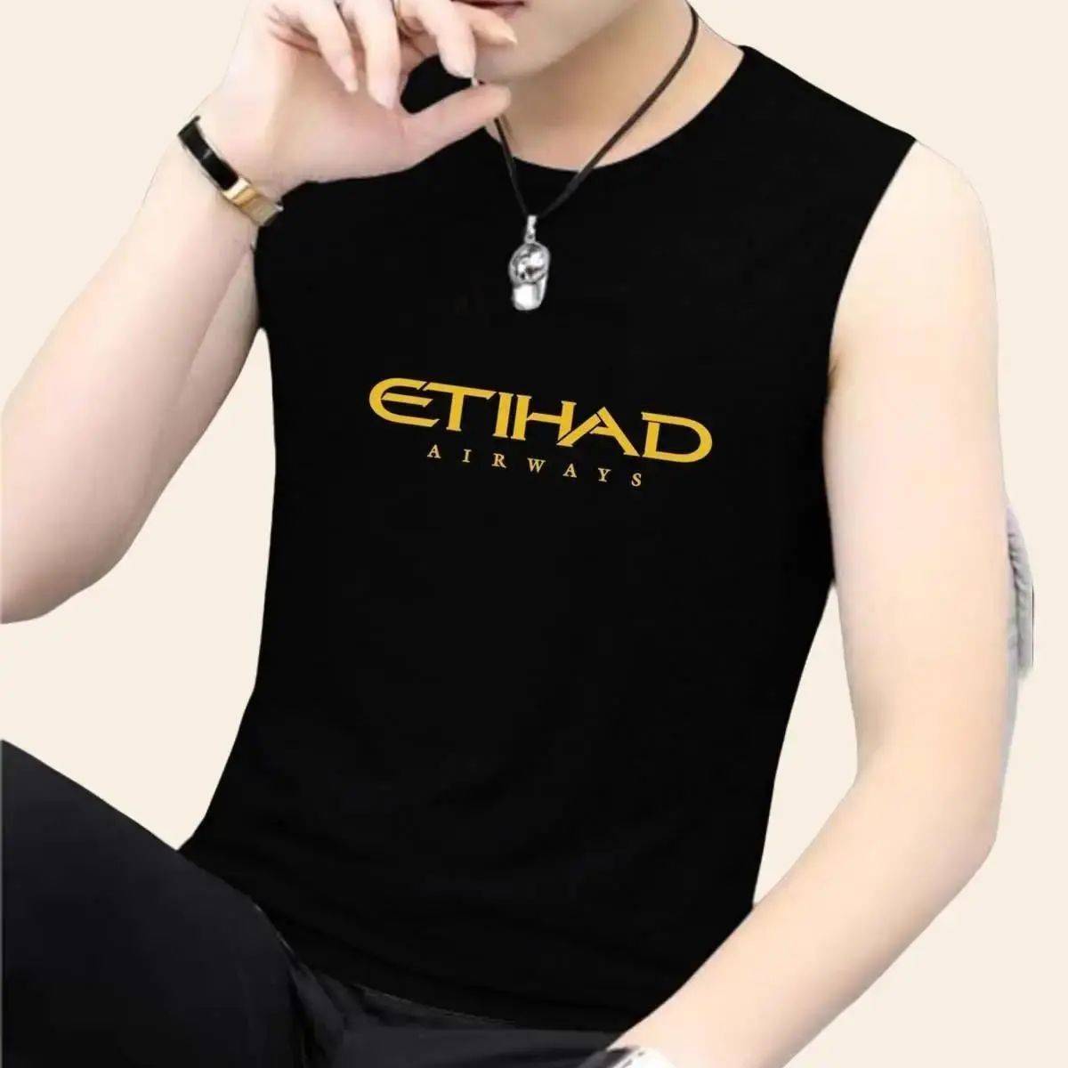 Kaos Singlet Pria Motif ETIHAD / Kaos Buntung Pria Dewasa / Kaos Tanktop Pria , Singlet Pria Dewasa Keren / Kaos Dalam Olahraga gym Sehari hari