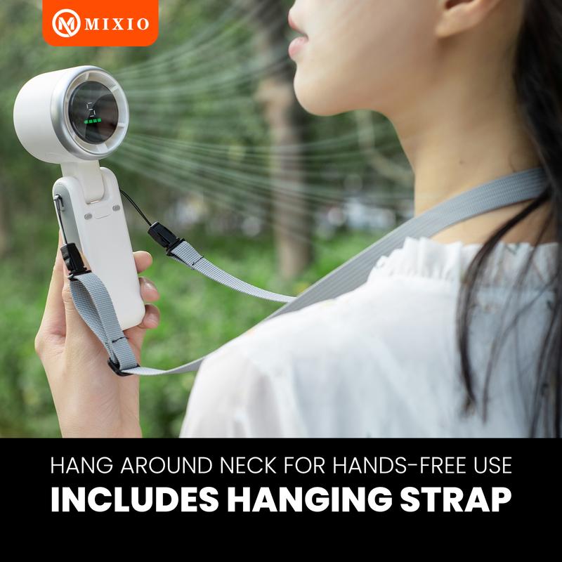 MIXIO GS-01 Kipas Angin Turbo Strong Portable Handheld Rechargeable Mini Fan Lipat High Speed 15000RPM 4