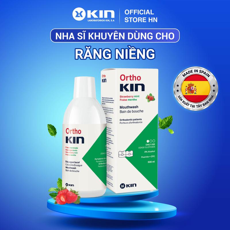 Nước súc miệng Ortho Kin cho răng niềng 500ml