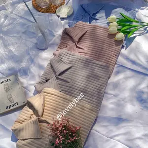 Atasan wanita polo crop korean style