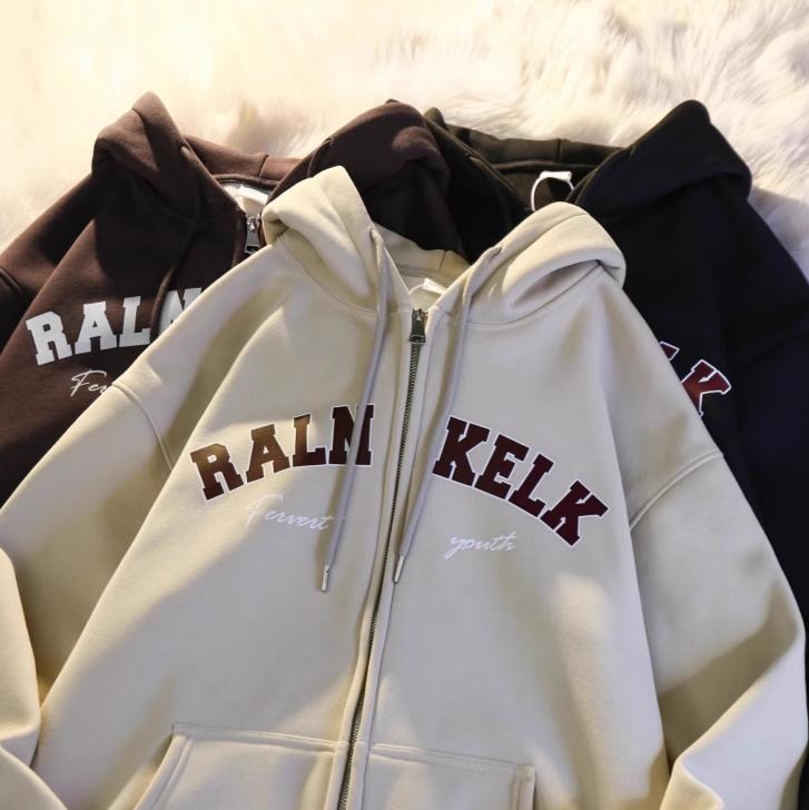 Jaket Hoodie RALN KELK Zipper Unisex Casual Street Lengan Panjang Pullover Resleting Fleece Pria Wanita Lembut Terbaru Kekinian Keren Remaja Distro Suwiter Jaket Hoodie RALN KELK Zipper Unisex Casual Street Lengan Panjang Pullover Resleting Fleece Pria Wanita Lembut Terbaru Kekinian Keren Remaja Distro Suwiter