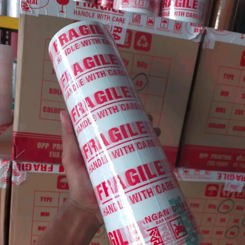 Lakban Fragile Satu Slop 6 pcs Ukuran 48*72 yard 1
