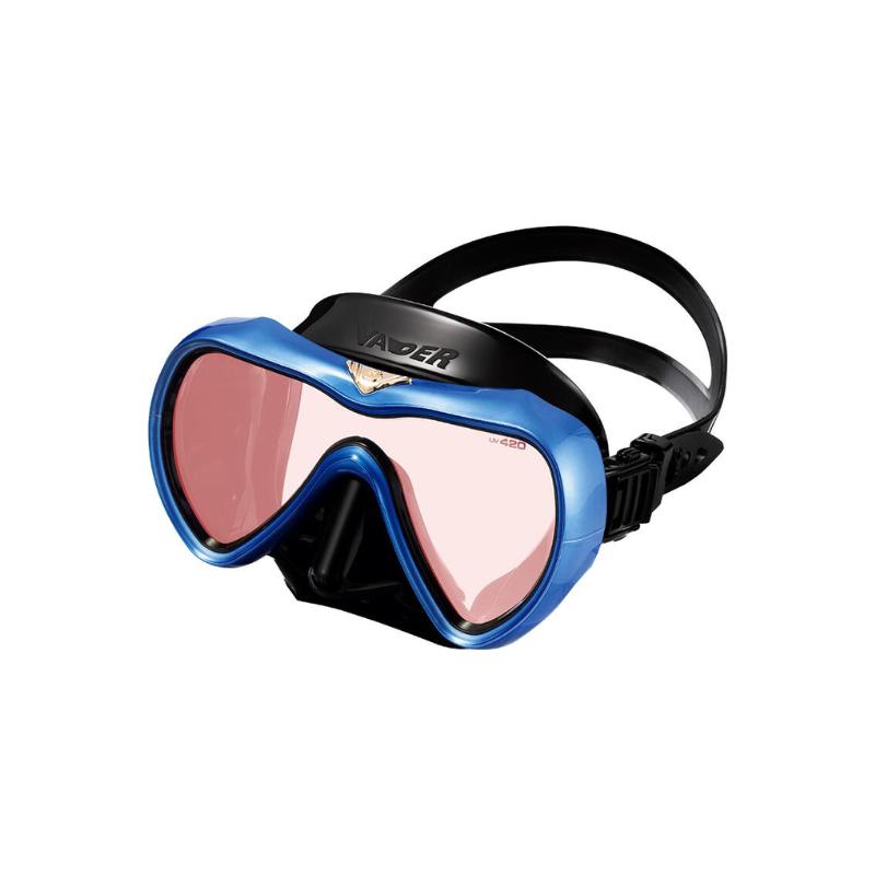 Diving Mask Gull Vader UV420 Black Silicone Amairo Blue