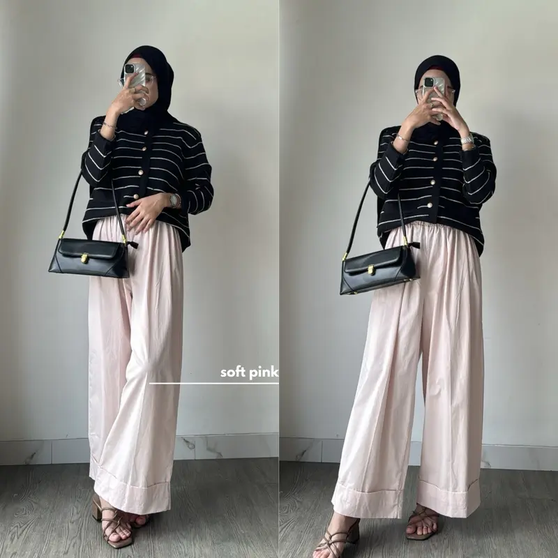 WIDIE WIDE LEG PANTS by Leody || kode (1699) ||celana wanita panjang kulot katun 7