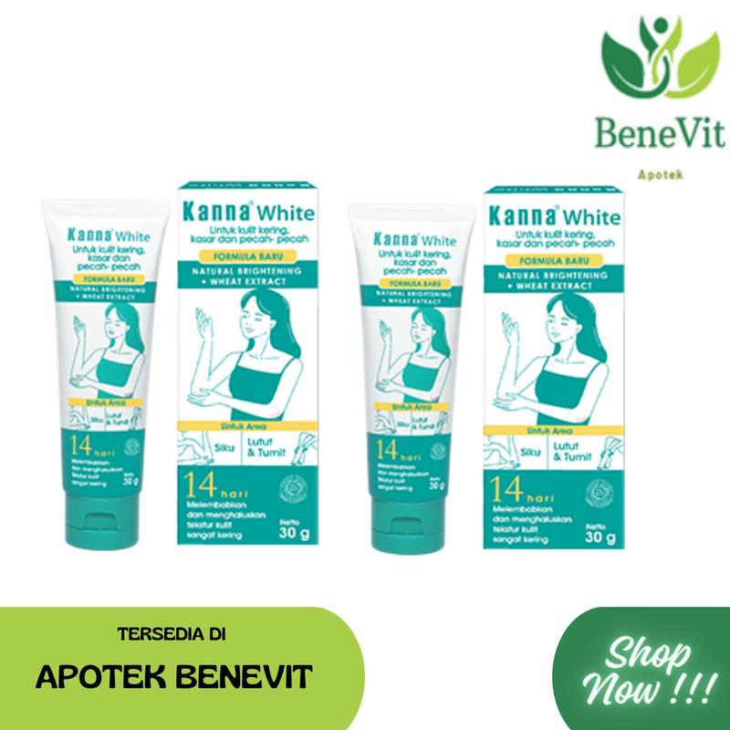Kanna White || Foot Lotion 30g melembabkan dan mencerahkan siku dan lutut Hand Memutihkan 1