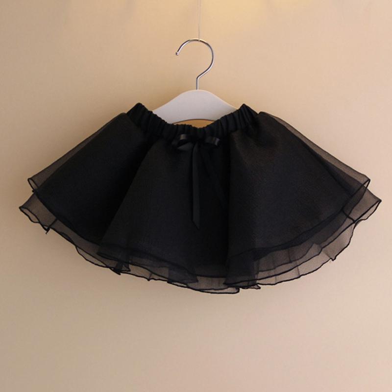 Product Introduction of Summer Casual Fashion Girls Bow-Knot Solid Color Mesh Tutu Dance Skirt Children\'s Clothing 45