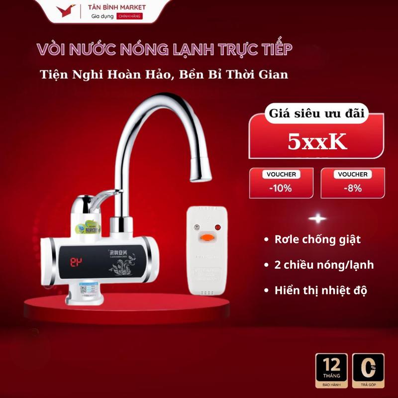 Máy Nước Nóng Lạnh Lắp Đặt Tại Vòi KAW Làm Nóng NHANH Trong 3 Giây Cảm Biến Chống Giật An Toàn - Bảo Hành 12 tháng