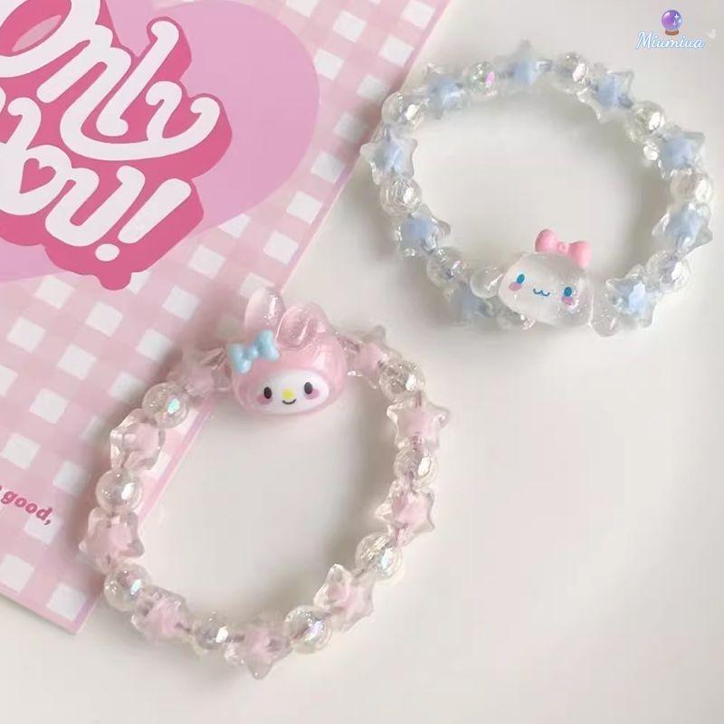 Hoạt Hình Sanrio Tay Dây Dễ Thương Phong Cách Ngọt Ngào Đính Hạt Vòng Tay Nữ Tính Cảm Giác Pentagram Dây Tay
