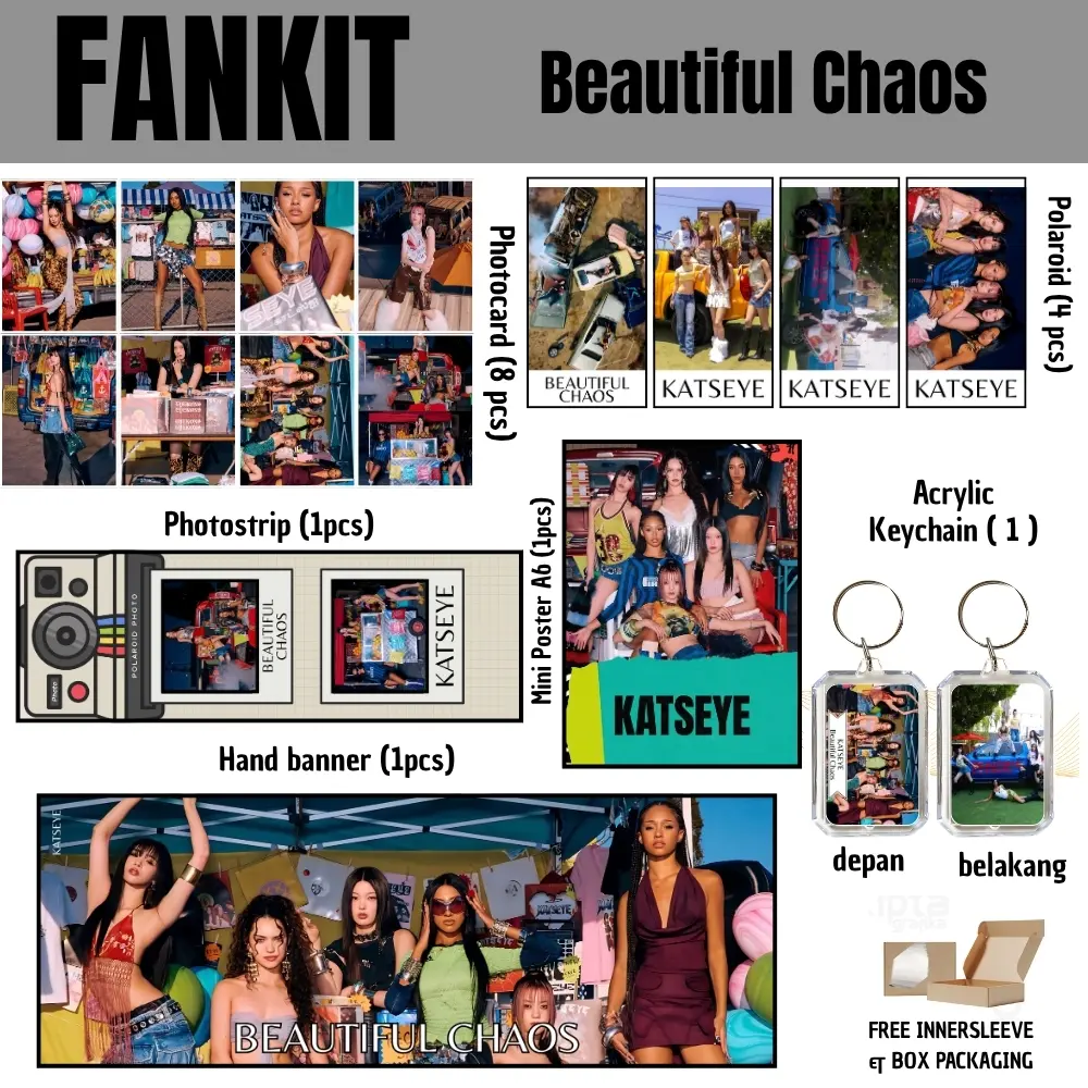 FANKIT BEAUTIFUL CHAOTIC 16 ITEM KPOP UNOFFICIAL LARA MANON MEGAN SOPHIA DANIELA YOONCHAE