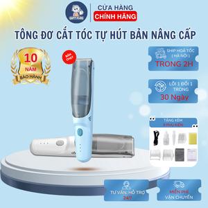 Tông Đơ Cắt Tóc Cho Bé Tự Động Hút Tóc, Êm Ái, Có Sạc Pin Rời Kèm Bộ Phụ Kiện, Dùng Ngay Cả Khi Bé Ngủ