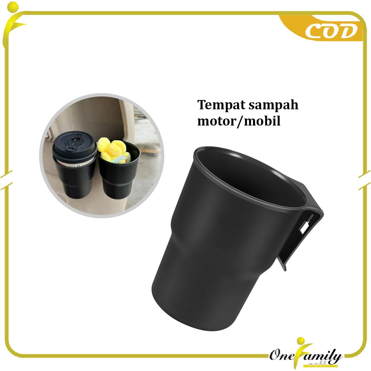 [COD] OFM C1564 Tempat Sampah Mobil Mini Model Cup Holder Bisa untuk Botol Minum Multifungsi
