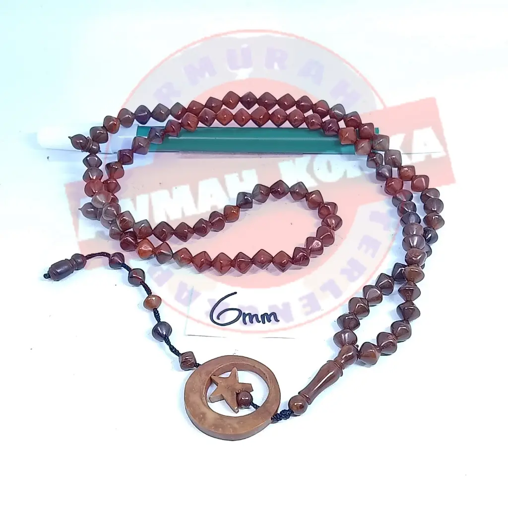 TASBIH kokka ASLI 99 WAJIK BULAN BINTANG 6mm Ckt kaukah kaokah fukakah kokah